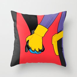 Hand Holding in Gotham Throw Pillow