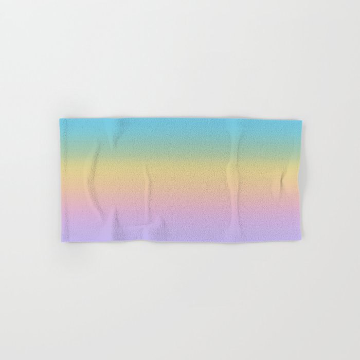 Pastel Rainbow Ombre Gradient Hand Bath Towel By Gsallicat
