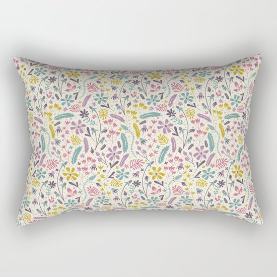 Retro Blooms (Candy) Rectangular Pillow