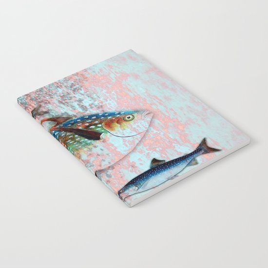 Into the Deep, Ocean Swimming Fish Notebook