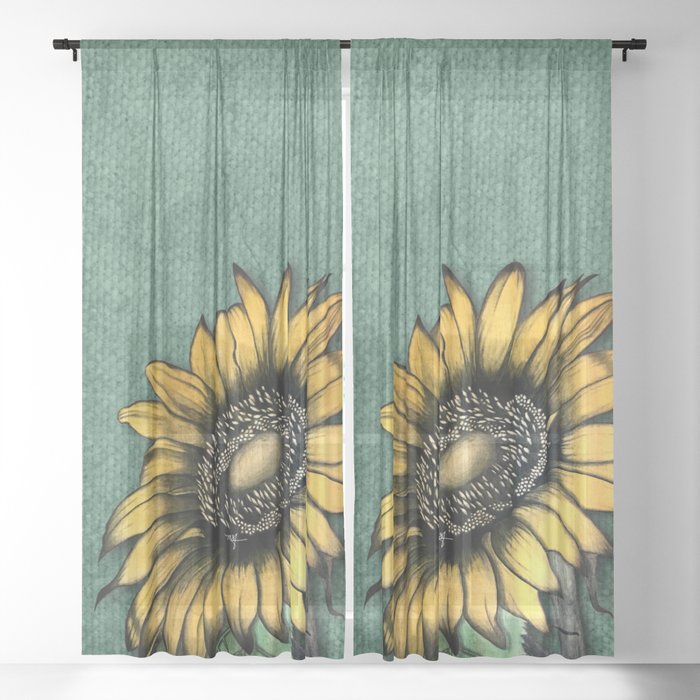 Sunflower Love Sheer Curtain