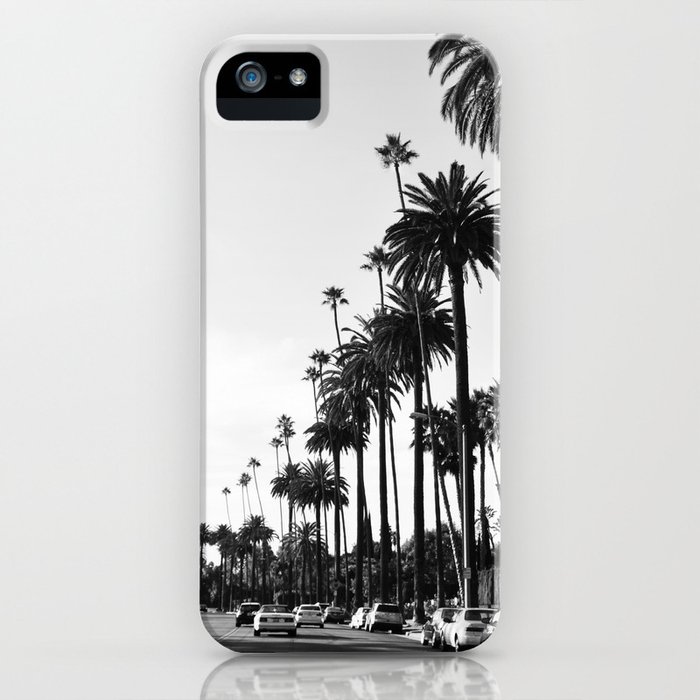 los angeles black and white iphone case