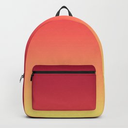 Red Orange Coral Yellow Gradient Ombre Pattern Backpack
