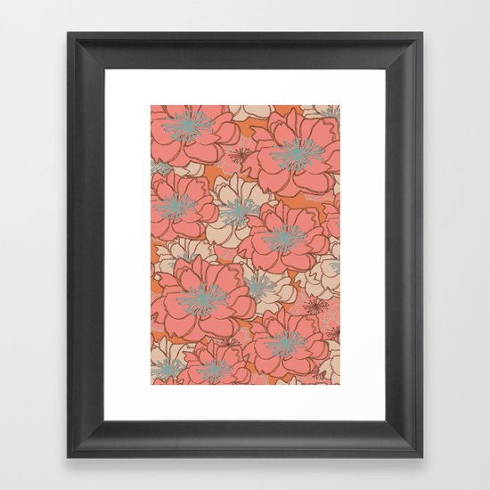 Loud Floral Framed Art Print