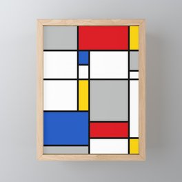 Geometric Mondrian Style B Framed Mini Art Print