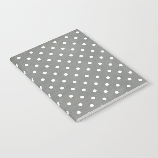 dark gray swiss dots Notebook