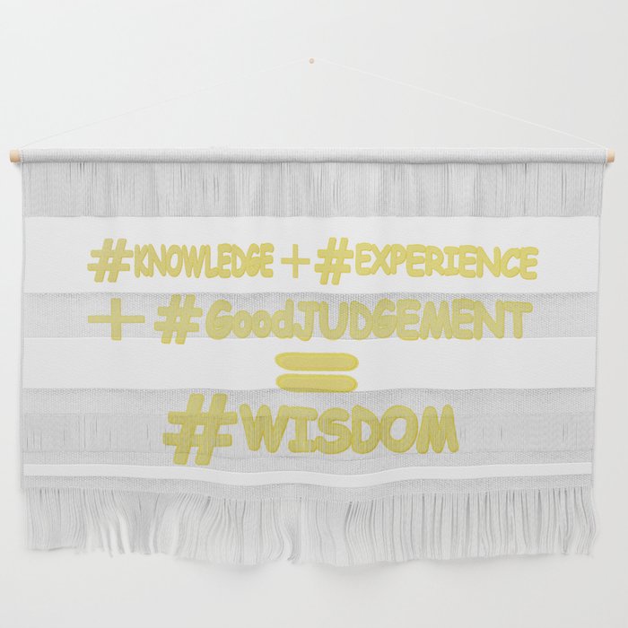 "WISDOM EQUATION" Cute Expression Design. Buy Now Wall Hanging