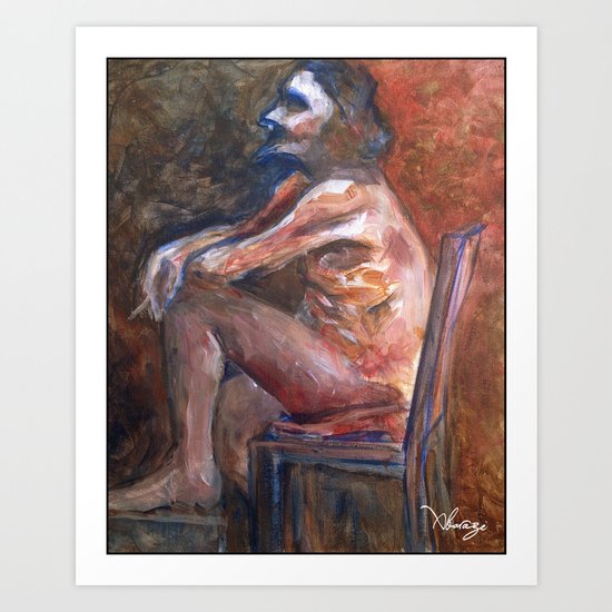 Life figure painting Art Print