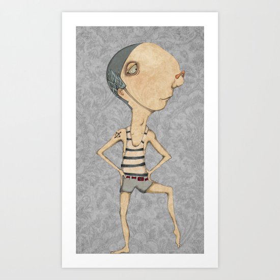 Champion swimmer Hugh Art Print
