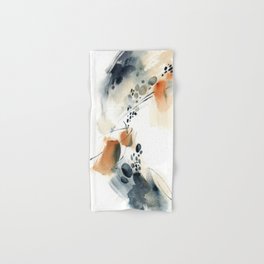 Abstract in blue and terracotta Hand & Bath Towel