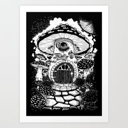 Mushroom Home for a Fae Art Print