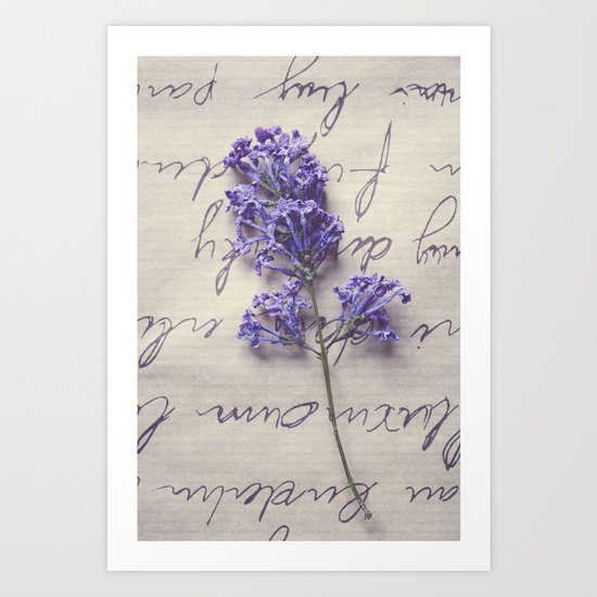 Love Letter With Lilac Art Print