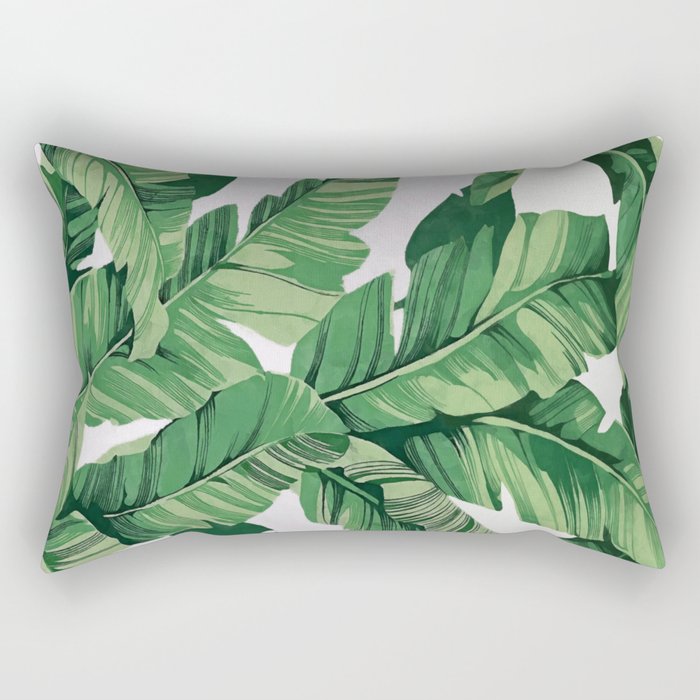 Tropical banana leaves VI Rectangular Pillow