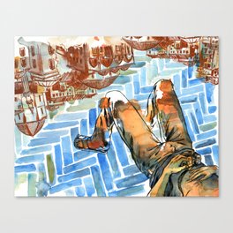 Asleep in Foreign Cities Canvas Print