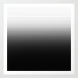Black & White Ombre Gradient Art Print