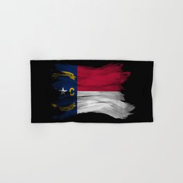 North Carolina state flag brush stroke, North Carolina flag background Hand & Bath Towel