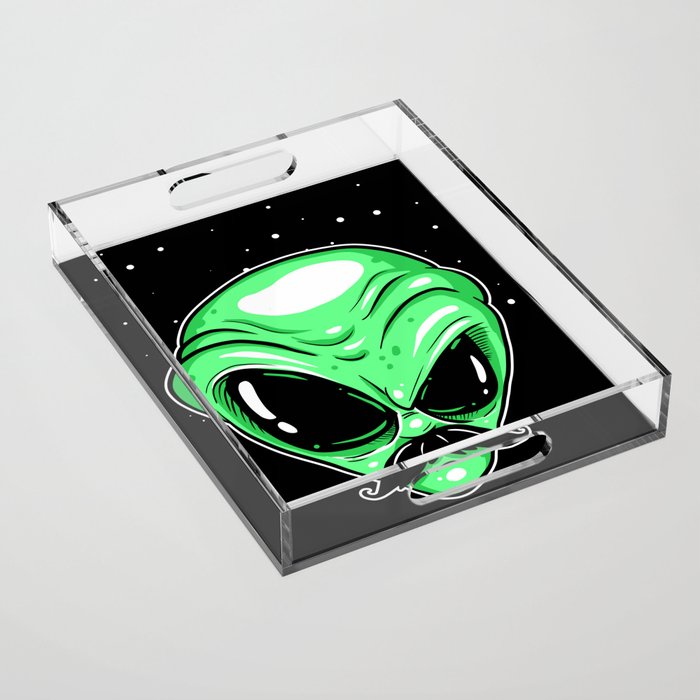 Alien Mustache Acrylic Tray