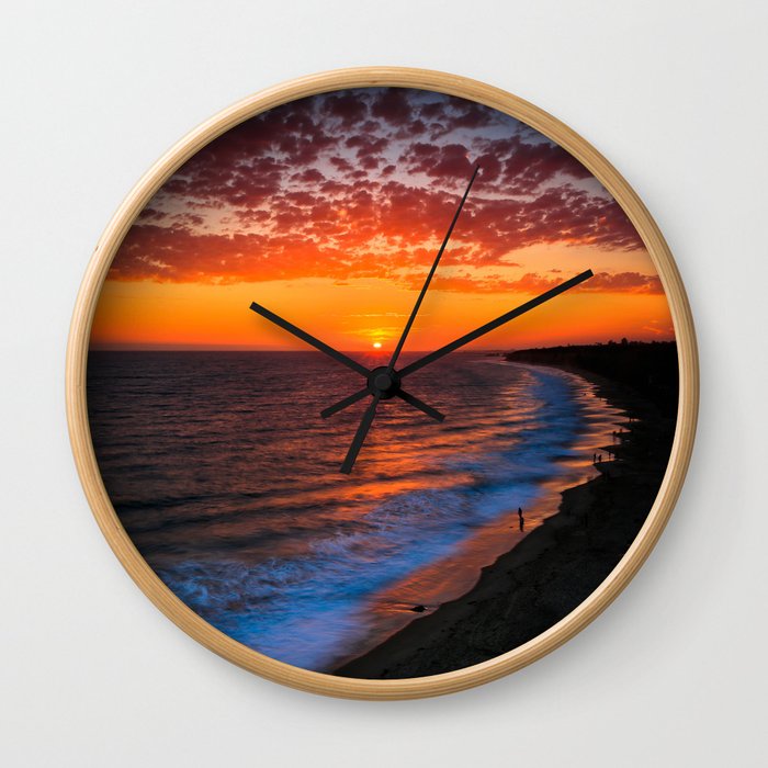 Sunset @ Crystal Cove Wall Clock