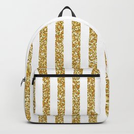 golden white  stripes Backpack | Goldendust, Wrappingpaper, Sister, Christmas, Forher, Graphicdesign, Girlfriend, Daughter, Wrapping, Goldandwhite 
