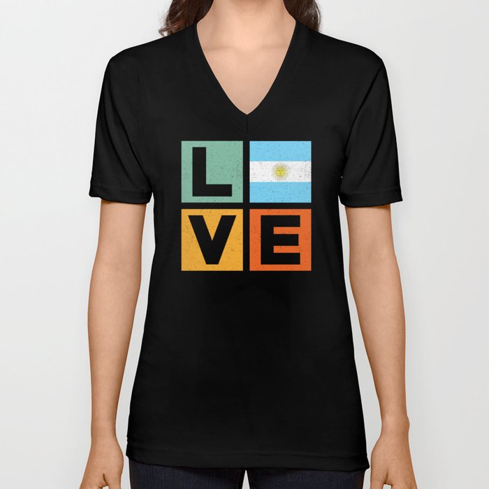 Argentina Love V Neck T Shirt