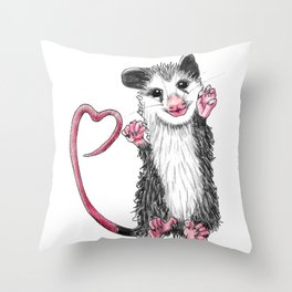 I couldn't opossumly love you more Throw Pillow