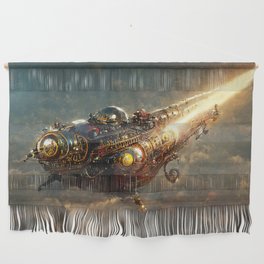 Steampunk Spaceship Wall Hanging