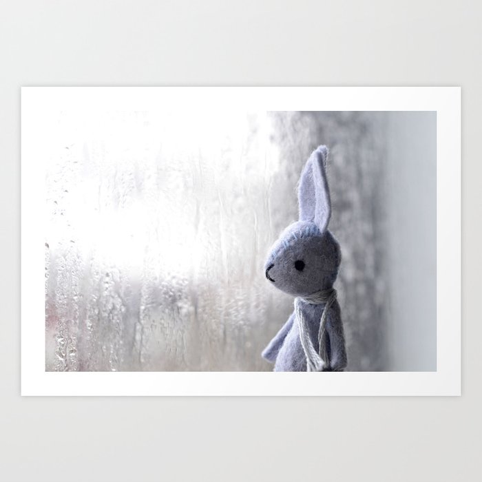 Sad Rabbit Art Print