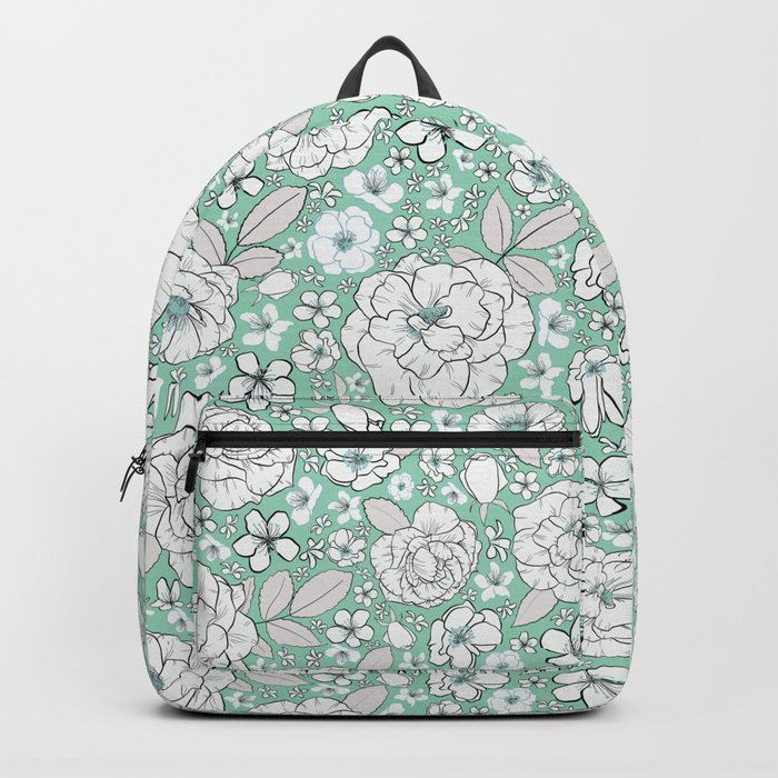 Boho Floral-Teal Backpack