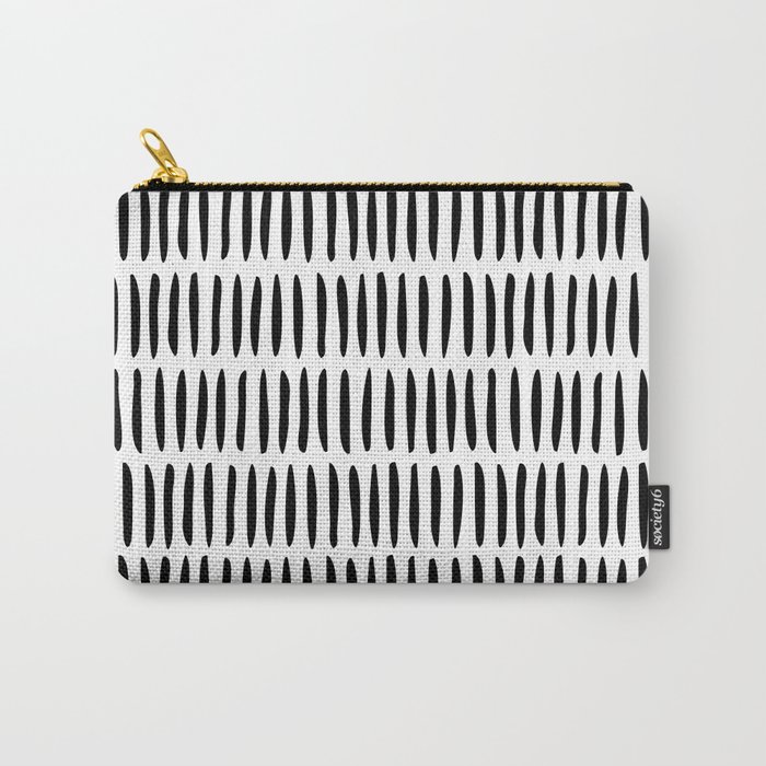 Classy Handpainted Stripes Pattern, Scandinavian Design Carry-All Pouch
