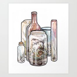 Bottles Art Print