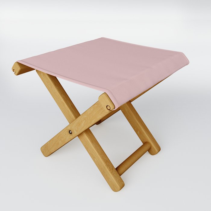 Rose Colored light pastel pink solid color modern abstract pattern  Folding Stool