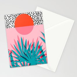 Whoa - palm sunrise southwest california palm beach sun city los angeles retro palm springs resort  Stationery Card