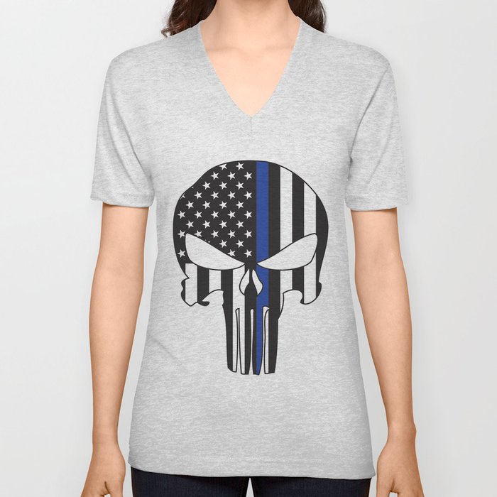 Punisher blue line shirt sale