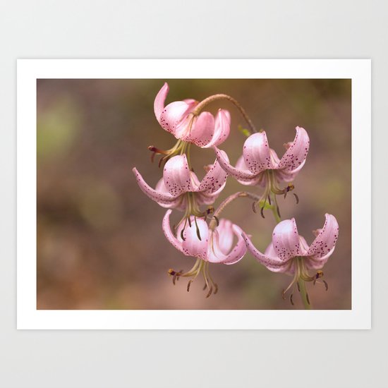Pink Nostalgic Flowers Art Print
