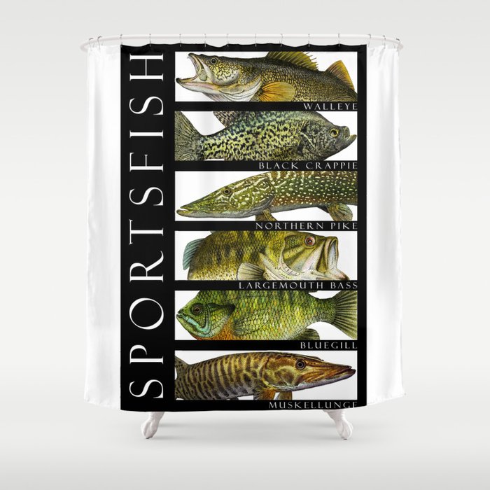 Sport Fish Of North America Shower Curtain By Wildlife Art Society6