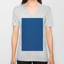 blue leather texture background V Neck T Shirt