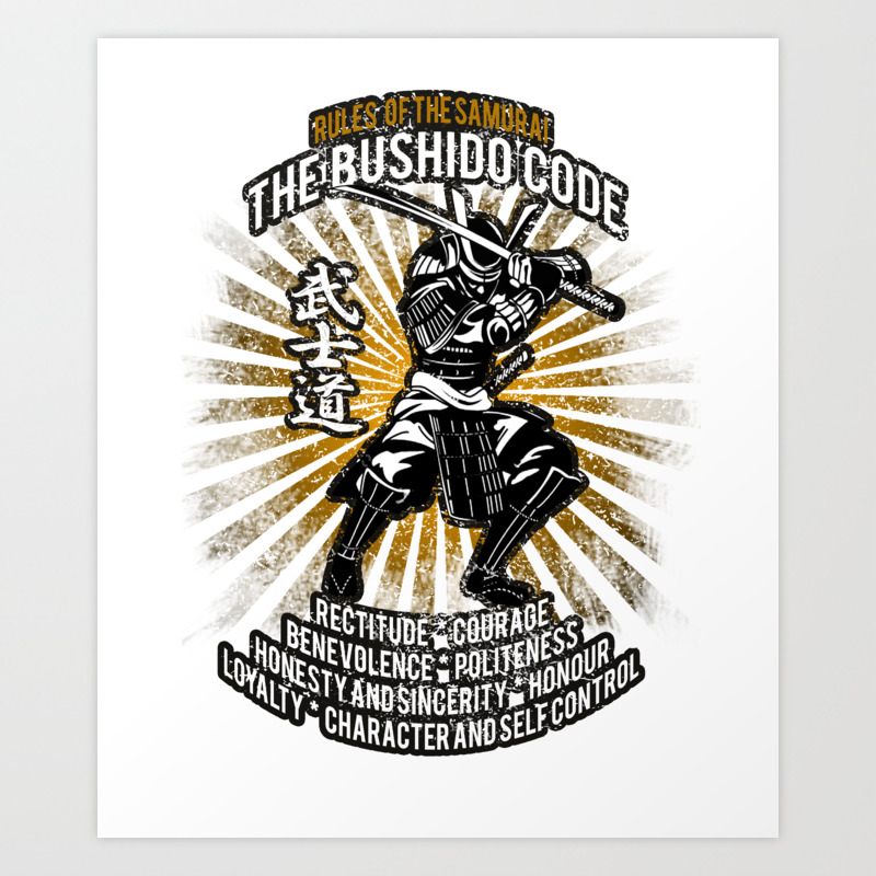 Samurai Bushido Code Musashi Ronin Budo Art Print By Mysunlife Society6