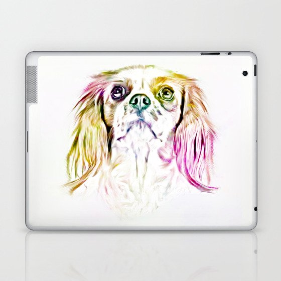 Cavalier King Charles Spaniel Dog Art Painting Laptop & iPad Skin