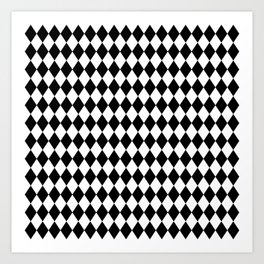 Hippie Cover Eye Mask-style Chequered Pierrot Black White Harlequin Check 
