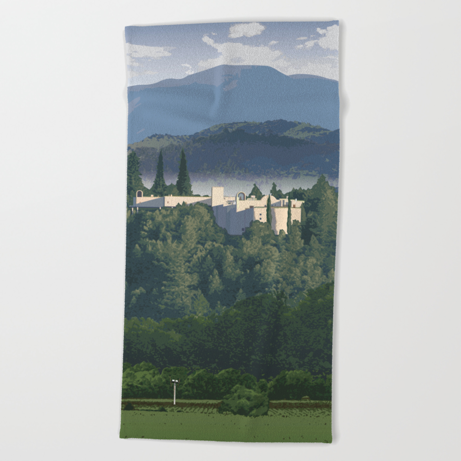 Napa Valley Sterling Vineyards Calistoga District Beach Towel Napa Valley Sterling Vineyards