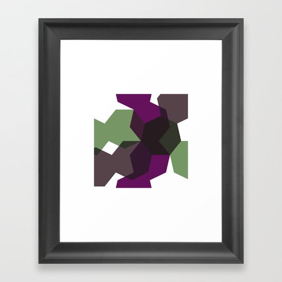 #365 Clash of heptagons – Geometry Daily Framed Art Print