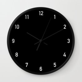 Numbers Clock Black Wall Clock