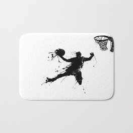 Slam dunk Basketballer Bath Mat | People, Ink, Game, Black and White, Basketball, Basketbal, Basketballer, Digital, Painting, Dunk 
