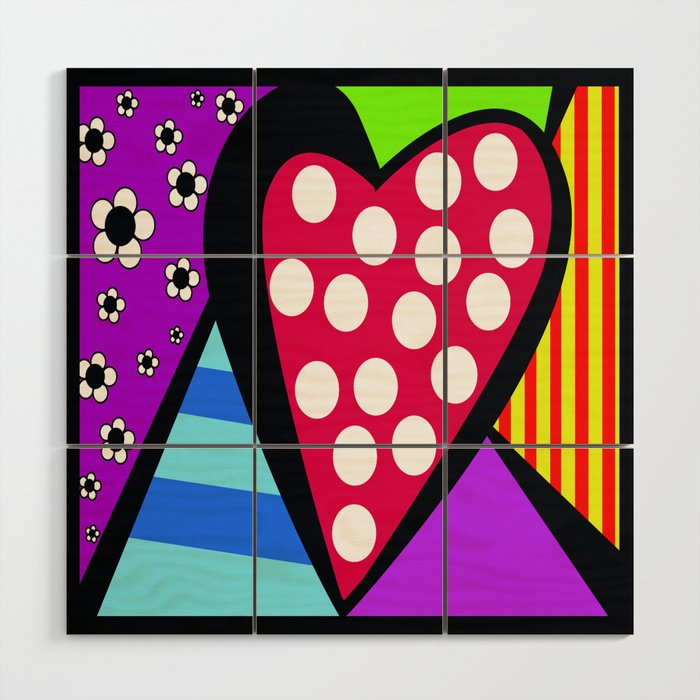 Dotted Heart 2 Wood Wall Art