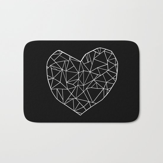 Abstract Heart Bath Mat