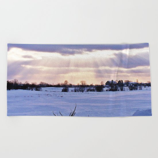 Sun Rays on the Farm Beach Towel