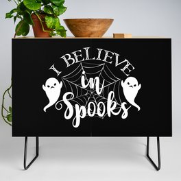 I Believe In Spooks Halloween Cool Ghosts Credenza