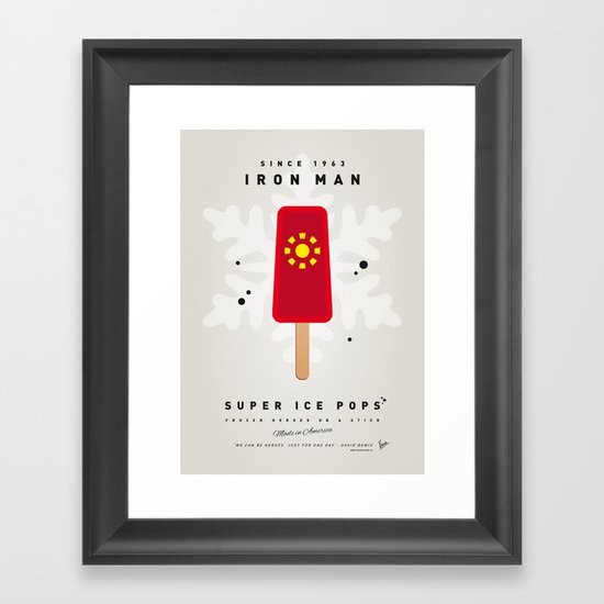 My SUPER ICE POP- No06 - IRON MAN Framed Art Print