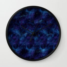 Blue space Wall Clock