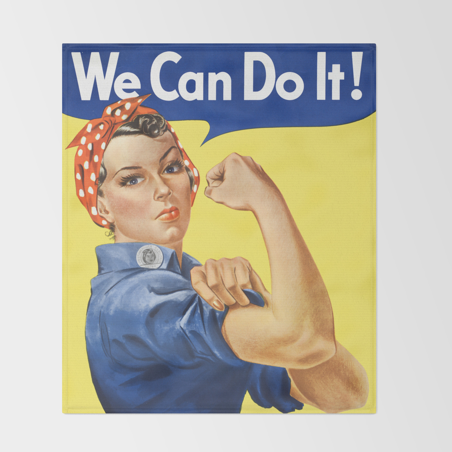 We Can Do It Rosie The Riveter Poster Throw Blanket By Fineearthprints Society6